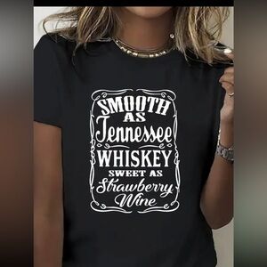 Women’s Whisky Black Graphic Tee